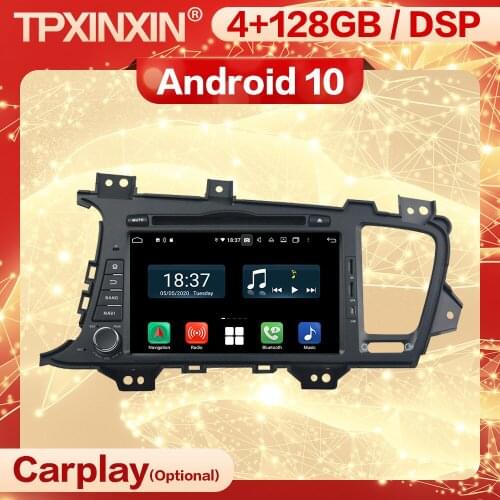 4+128G Carplay 2 Din Android 10 Multimedia Stereo Receiver For KIA K5 2010 2011 2012-2014 GPS Radio Audio Video Player Head Unit