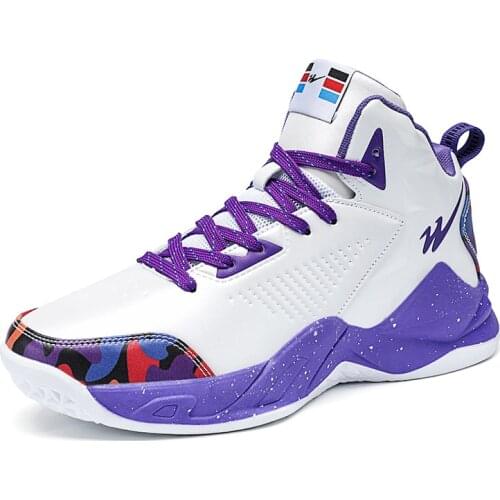 JUMPMORE Men Basketball Shoes High Top Sneakers Women Outdoor Sport Shoes Basket Hombre Breathable Ankle Boots Black Red