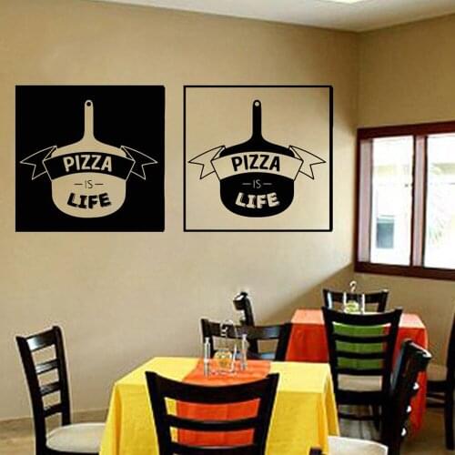 Pizza Wall Decals Pizzeria Wall Decor Vinyl Wall Stickers Pizzeria Window Decals Removble Housewares Home Kitchen Decor Z913
