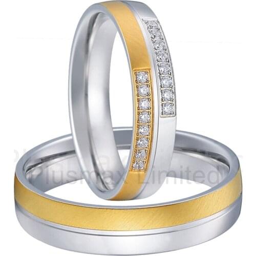 Best China jewelry factory surgical grade titanium steel engagement wedding wedding rings pair