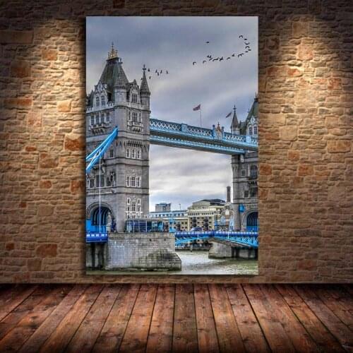 Nordic Life Quotes Posters London Bridge Home Decor Modern Prints Canvas Painting Wall Art Minimalist for Living Room Unframed