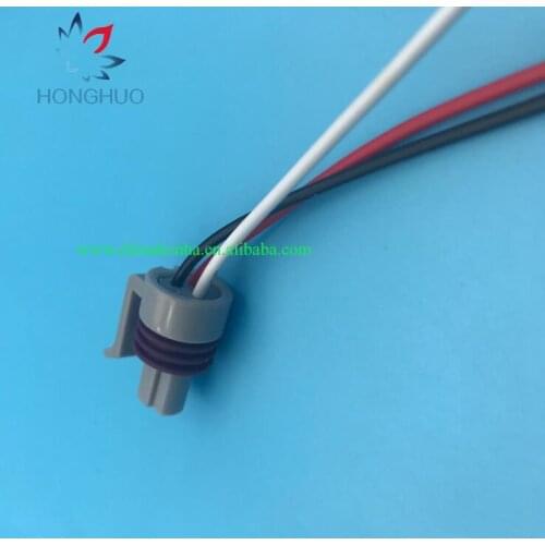 Gray 3 PIN P2S car Sensor Plug Throttle Position Sensor TPS Waterproof Electrical Connector with wire 3 way
