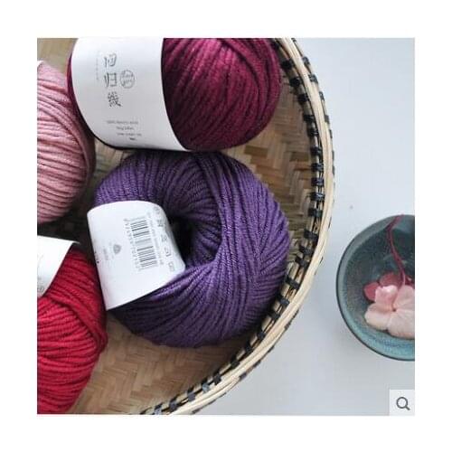 Free shipping 300g(50g*6pcs) 100% Merino Wool Yarn Coarse Wool Hand Woven Knitting Wool Thread Knit Scarf