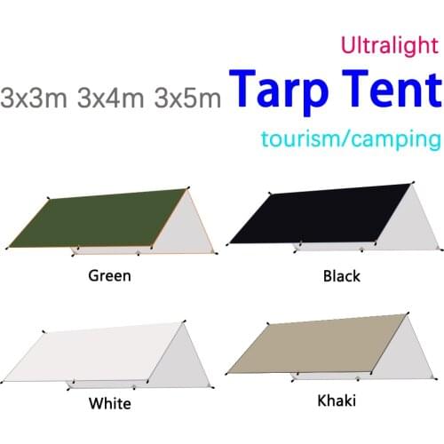Camping Tarp Sun Shelter Outdoor Tourist Awning Tarp 3x3 Sail Awning Sun Canopy Sunshade Gazebo Tent Garden Pergolas Shade Cover
