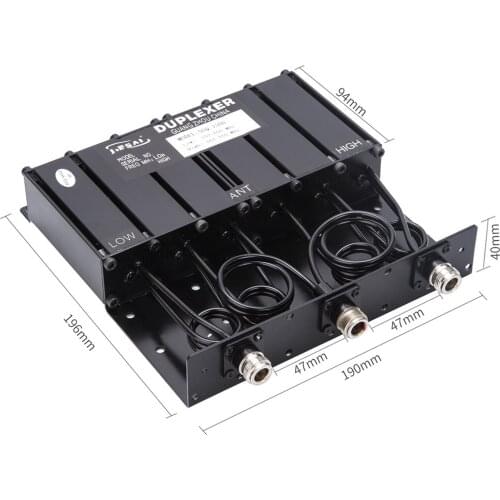 VHF 136-174MHz 50W Duplexer For Radio Repeater Tuned Low Frequency 157MHz High Frequency 163MHz N Female Connectors SGQ-150D