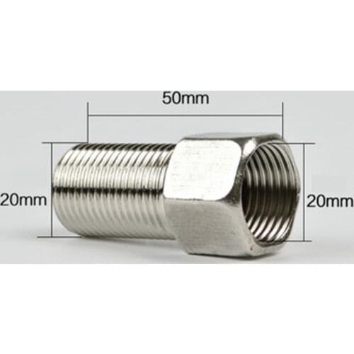 Bushing 1/2" BSP Male x Female Coupling 201 Stainless Steel Pipe Fitting Connector Joint Adapter Length 50mm