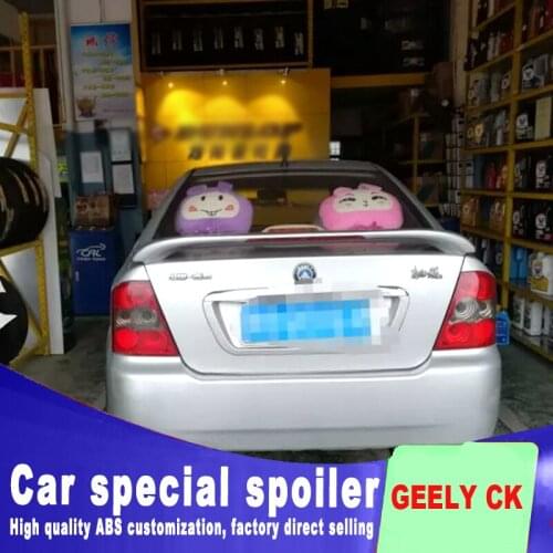 High quality ABS material primer DIY paint color for GEELY CK spoiler stop lamp light punching install rear turnk wing spoilers