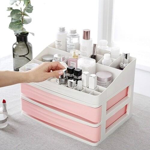 Cosmetic Drawer Makeup Organizer Makeup Storage Box Container Nail Casket Holder Desktop Sundry Storage Case Storage Organizer