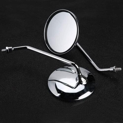 Motorcycle Back View Mirror 4.3 Inch Chrome Round Rearview Mirrors For Benelli leoncino 500 trk 502 hyosung gt650r Moto Part