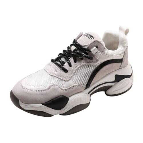 Shoes Women Casual Mesh Lace-Up Cushion Sneakers womens sneakers with Platform-Bottom Sneakers Sports Shoes for ladies