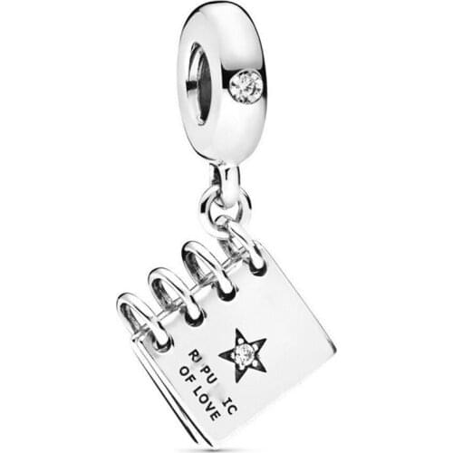 100% 925 Sterling Silver Charm Creative Fashion Travel Passport Pendant Fit Pandora Women Bracelet & Necklace Diy Jewelry