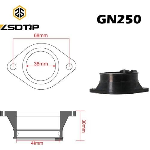 ZSDTRP Motorcycle Carburetor Intake Manifold Adapter Inlet Pipe Rubber Mat For Suzuki DR250 1982-1987 GN250 TU250 1997-2001