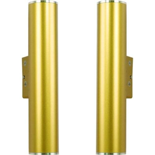 Double-headed golden wall lamp minimalist hotel restaurant corridor porch lamps living room balcony bedroom bedside lamp