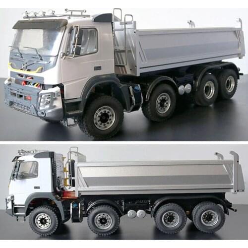 1/14 JDM-65D 8X8 RC Hydraulic Engineering Dump Truck Tractor Trailer BENZ MAN SCANIA