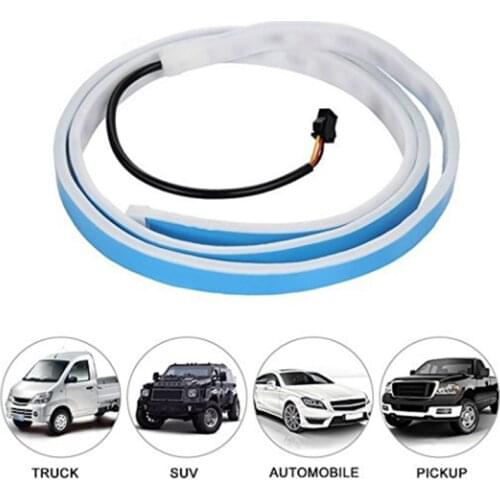 120cm 150cm Car Rear Trunk Lights Multicolor RGB Tail box Light Dynamic Streamer Brake Turn Signal Warning LED Strip Car Styling