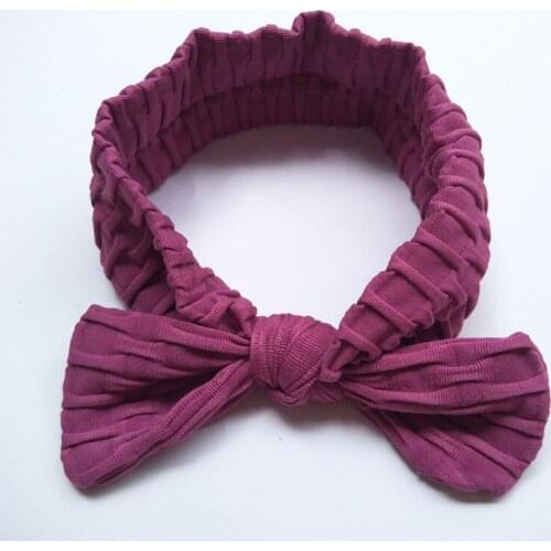 2020 Baby Bows Headbands Girls Elastic Bow Knotted Headwear Bebes Accesorios Solid Color Baby Accessories