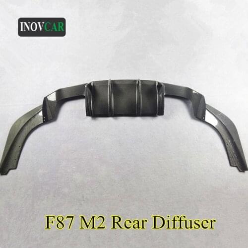 3 PCS/ Set F87 M2 Carbon Rear Bumper Lip Spoiler With Splitters For BMW M2C Competition 2016-2018 Car Accessories