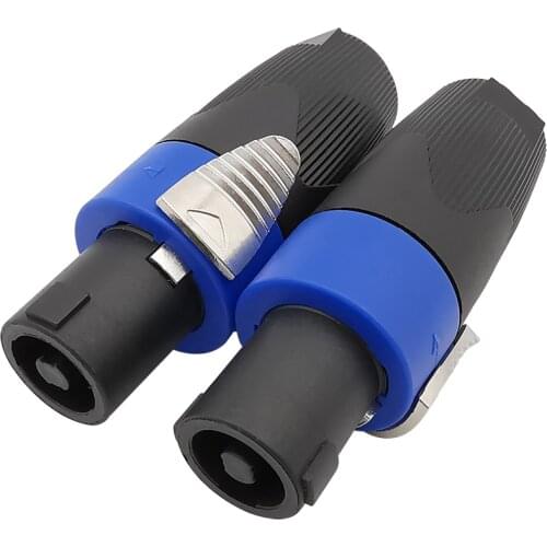 4-Pole 4Pin Copper Core NL4FC Male Plug Twist Lock Plug Audio Speaker Speakon Cable Connector for Cable NEUTRIK NL4FC