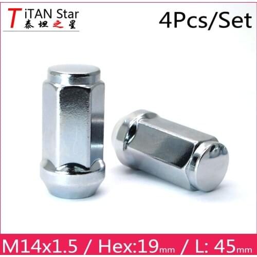 4PCS M14 x 1.5 1.5 Duplex Stock Factory Alloy Wheels Rims 19Hex Acorn Lug Nuts FOR FORD