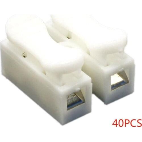 40PCS Spring Connector Electrical Cable Wire No Welding Screws Clamp Terminal Block Splice Screws Terminal Clamp