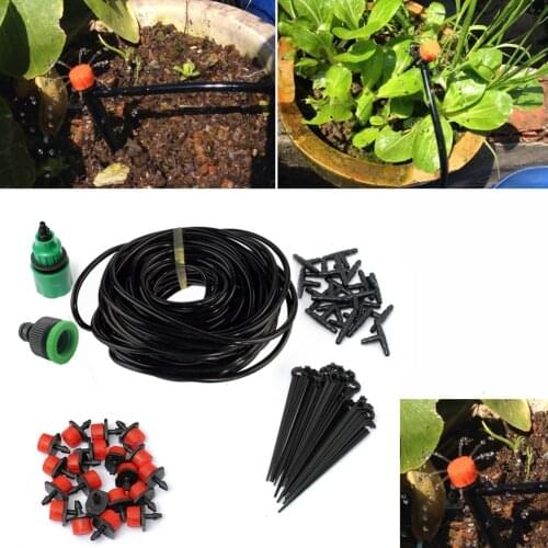 5M/15M/25M Micro Drip Irrigation Kit Plants Garden Watering System Garden Hose Kits Connector Adjustable Drip