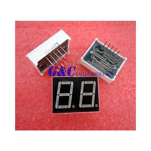 5PCS 0.56 inch 2 digit Red Led display 7 segment Common cathode GOOD QUALITY diy electronics