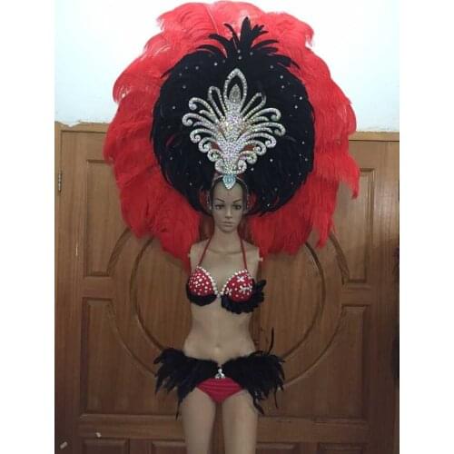Latin dance Samba accessories Fashion exquisite headdress feathers Delicate dance shows accessories