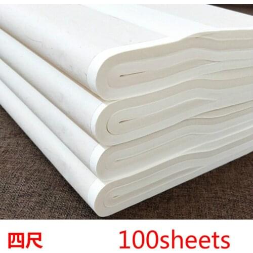 Bamboo Paper Raw Ripe Xuan Paper Painting Calligraphy Half Ripe Rice Paper Rijstpapier Carta Di Riso Shoji Paper 100sheets