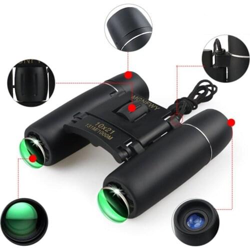 MagiDeal Telescope 10x21 Binoculars Night Vision Bak7 for Outdoor Bird Watching Hunting Camping Traveling Binocular 2000m