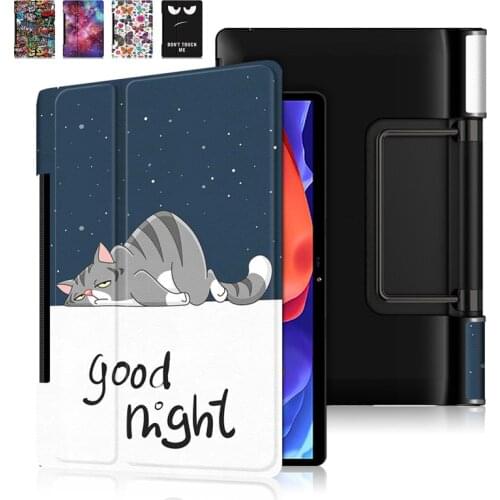 PU Leather Case For Lenovo Yoga Pad Pro 13 YT-K606F Case Cute Painted Stand Flip Cover For Lenovo Yoga Tab 13 inch Case YT K606F