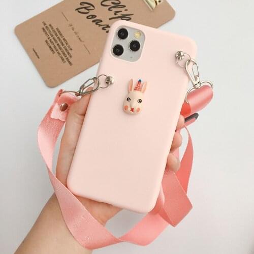 Shoulder Strap Cover Cartoon Case For Samsung Galaxy S20 Ultra S8 S9 S10 Plus S10e A6 A8 Plus 2018 A5 2016 A520 2017 TPU Case