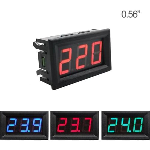 0.56'' Digital Voltmeter calibrate reading AC 30-500V DC 3.5-30V DC 0-120V Red Green Blue LED display voltage meter 2wire 3wire
