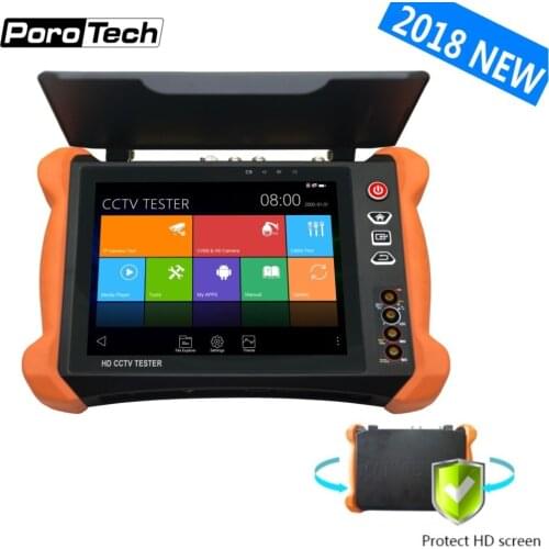 DHLRree 8inch H.265 4K IP CCTV Camera Tester X9 8MP TVI CVI 5MP AHD SDI CVBS CCTV Tester Monitor with TDR,Cable trace,Multimeter