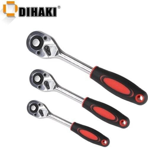 1/4" 3/8" 1/2" Torque Ratchet Wrench Socket 24 Teeth Quick Release Professional Auto Repair Hand Tools Head Spanner