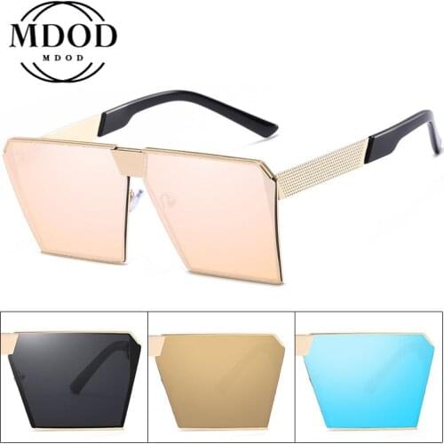 Fashion Retro Square Sunglasses Women Brand Designer Metal Frame Oversized SunGlasses 2020 Men Oculos UV400 Retro Sunglasses