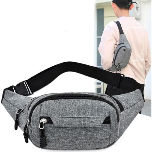 Men And Women New Fashion Waist Bag Sports Multi-functiona Large Mobile Phone Bag Money Belt Bag