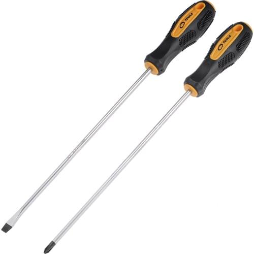 Uxcell Phillips / Slotted Magnetic Screwdriver Set, S2 Steel Round Shaft Non-Slip Handle