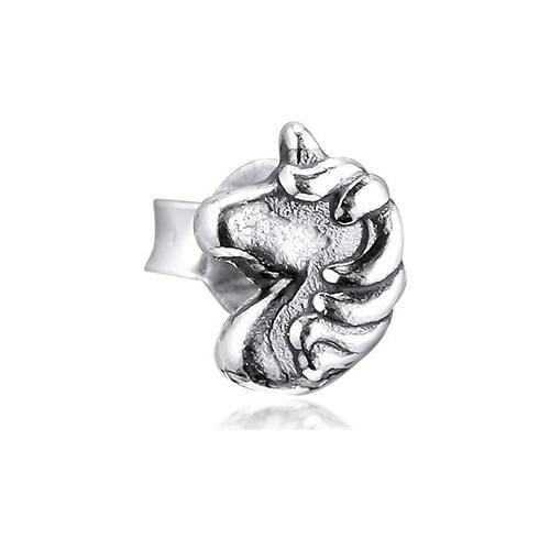 Signature Me My Magical Unicorn Single Stud Earring 100% 925 Sterling-Silver-Jewelry Free Shipping