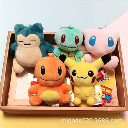 Pikachu Charmander Eevee Squirtle Snorlax Plush Toy Anime Cartoon Plush Doll Cute Accessories Stuffed Toy For Children Gifts