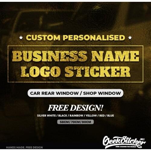Customized Side Door Bussiness Text Contact information Logo Car Sticker Custom Decals For Cars Auto Motorcycle Geeksticker