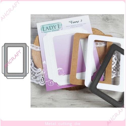 Rectangular Photo Frame Metal Cutting Dies for DIY Scrapbooking Photo Album Decorative Embossing Paper Card Crafts Die 2021