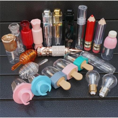 Empty many kinds of Lip Gloss tube Plastic Lipgloss Tube packing Container Mini Lip Gloss Bottles