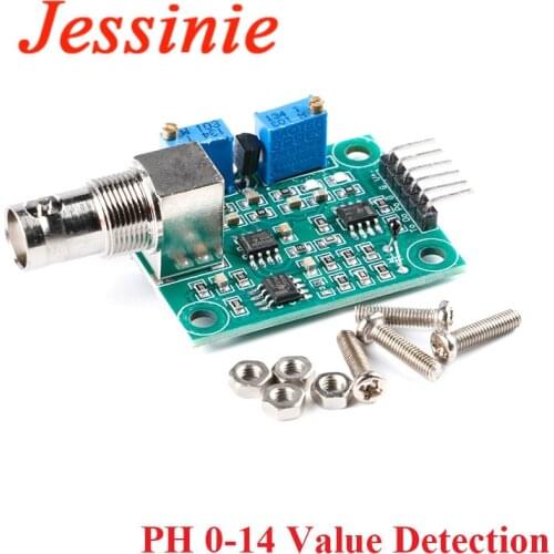 Liquid PH 0-14 Value Detection Regulator Sensor Module Monitoring Control Meter Tester + BNC PH Electrode Probe For Arduino