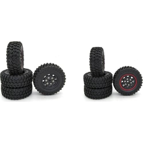 4Pcs Rubber Tires Tyre Wheel Upgrade Accessories for XIAOMI XMYKC01CM JIMNY 1/16 RC Crawler Car Parts
