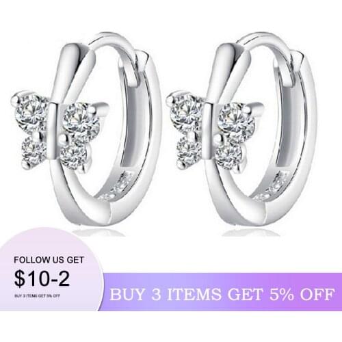 Sterling 925 Silver Earrings Natural Crystal Small Flower Hoop Earrings For Woman Jewelry Making