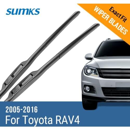 SUMKS Wiper Blades for Toyota RAV4 Fit Hook Arms 2005 2006 2007 2008 2009 2010 2011 2012 2013 2014 2015 2016