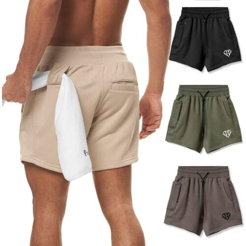 New Mens Casual Sports Shorts Solid Color Drawstring Middle Waist Short Pants with Pockets Workout Gym Running Shorts