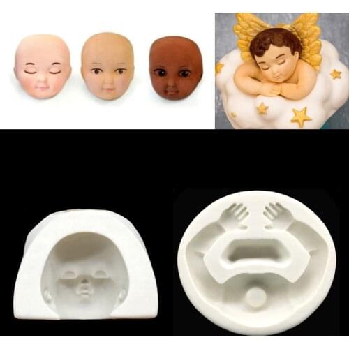 Baby Face Arm Shape Silicone Mold Sugarcraft Cupcake Baking Mold Fondant Cake Decorating Tools