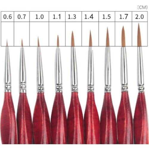 Line Fine Professional Sable Hair Paint Brush Miniature Art Brushes for Drawing Gouache Oil Painting Brush Art Supplies