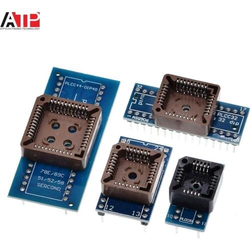 PLCC20 PLCC28 PLCC32 PLCC44 to DIP 20 28 32 44 USB Universal Programmer IC Adapter Tester Socket for TL866CS TL866A EZP2010